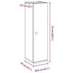 vidaXL Meuble de salle de bain avec porte-rouleau noir 20 5x22x72 cm