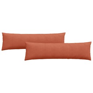 vidaXL Coussins de canapé 2 Pièces Rouge orange 145 x 40 cm