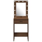 Coiffeuse vidaXL avec lumières LED Chêne Marron 50x41x135 cm