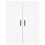 vidaXL Buffet haut Blanc 69 5x34x180 cm Bois d'ingénierie