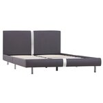 vidaXL Cadre de lit Gris Similicuir 140x200 cm