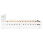 vidaXL Cadre de lit avec tête de lit sans matelas blanc 140x190 cm