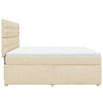 vidaXL Sommier à lattes de lit avec matelas Crème 180x200 cm Tissu