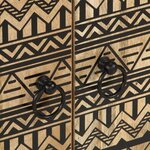 vidaXL Armoire lavabo de salle de bain noir bois massif de manguier