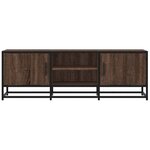 vidaXL Meuble TV chêne marron 120x35x41 cm bois d'ingénierie et métal