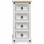 vidaXL Table de chevet avec tiroir Blanc 35 x 32 5 x 74 cm Pin massif