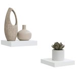 vidaXL Étagère murale flottante 2 Pièces Blanc brillant 23x23 5x3 8cm MDF
