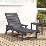 vidaXL Transat Gris clair 195 5 x 53 x 98 5 cm HDPE