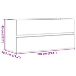 vidaXL Armoire lavabo vieux bois 100x38 5x45 cm bois d'ingénierie