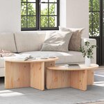 vidaXL Table basse 2 Pièces Naturel 79 x 39 5 x 40 cm Bois massif en pin