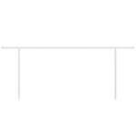 vidaXL Jeu de poteaux d'auvent blanc 600x245 cm fer