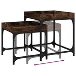 vidaXL Tables d'appoint 2 Pièces Chêne fumé Bois d'ingénierie