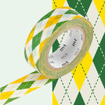 Masking Tape MT 1 5 cm Arlequin jaune et vert