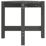 vidaXL Table basse Gris Ø 52 5x45 cm Bois massif de pin