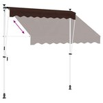 vidaXL Auvent rétractable manuel Marron 100 cm