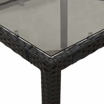 vidaXL Ensemble de bistro de jardin 9 Pièces coussins noir poly rotin