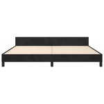 vidaXL Cadre de lit sans matelas noir 200x200 cm velours