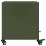 vidaXL Table de chevet vert olive 36x39x43 5 cm acier