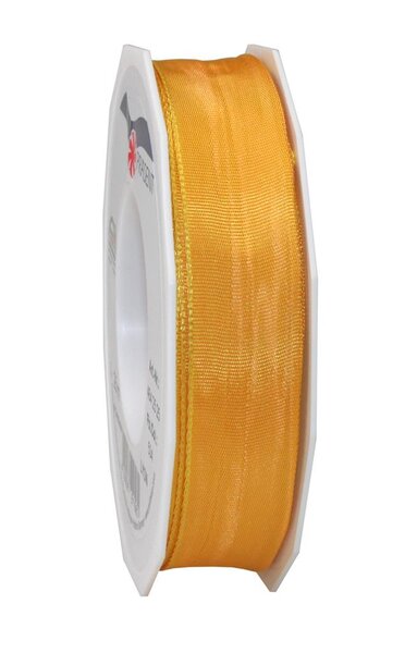 Ruban de soie acetat laitonné lyon 25-m-rouleau 25 mm jaune d'or