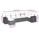 vidaXL Salon de jardin avec coussins 7 Pièces marron résine tressée