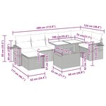 vidaXL Salon de jardin 8 Pièces avec coussins noir résine tressée