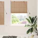vidaXL Stores et rideaux Marron Clair 120 x 160 cm Bambou