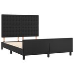 vidaXL Cadre de lit sans matelas noir 140x190 cm similicuir