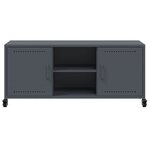 vidaXL Meuble TV anthracite 100 5x39x43 5 cm acier