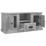 vidaXL Meuble TV gris béton 100x35 5x45 cm bois d'ingénierie