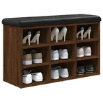 vidaXL Banc à chaussures chêne marron 82x32x50 cm Bois d'ingénierie