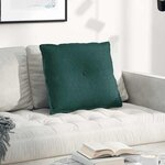 vidaXL Coussin de Dos Vert foncé 60 x 19 x 50 cm tissu