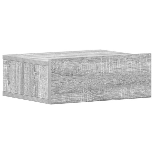 vidaXL Table de chevet flottante Sonoma gris 40x30x15 cm