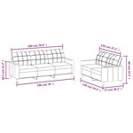 vidaXL Ensemble de canapés 2 Pièces avec coussins Gris Similicuir