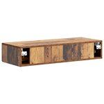 vidaXL Table d'appoint murale 87 5 x 34 5 x 17 cm Bois d'ingénierie