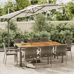 vidaXL Ensemble à manger de jardin 9 Pièces coussins gris résine tressée