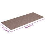 vidaXL Tapis d'escalier autocollants 15 pièces 60 x 25 cm Marron clair Rectangulaire