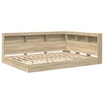 vidaXL Lit étagère en chêne Sonoma 140 x 200 cm  bois d'ingénierie