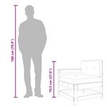 vidaXL Chaise de jardin avec coussins blanc bois de pin massif