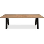 Table à manger GRANADA extensible - 2 rallonges 40 cm - 157/197 x 90 x 75 cm - Chêne/Noir