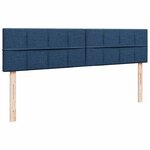 VidaXL Cadre de lit ottoman avec matelas bleu 160x200 cm tissu