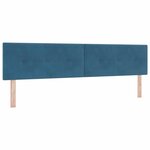 vidaXL Tête de lit Montage mural Bleu foncé 200 cm Velours