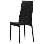 vidaXL Chaises à manger lot de 4 noir similicuir