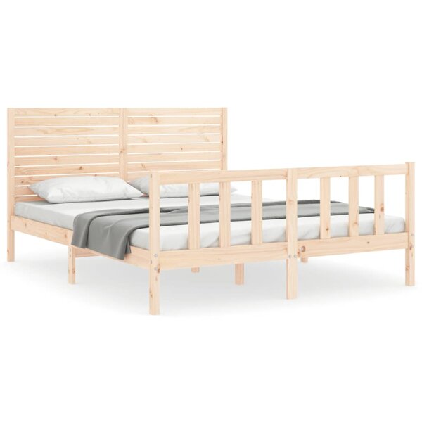 vidaXL Cadre de lit sans matelas bois de pin massif