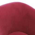 vidaXL Chaise cabriolet rouge bordeaux velours