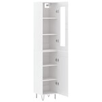 vidaXL Buffet haut Blanc 34 5x34x180 cm Bois d'ingénierie