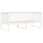 vidaXL Lit de jour Blanc 90x190 cm Bois de pin massif