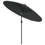 vidaXL Parasol d'extérieur avec mât en aluminium 270 cm Anthracite