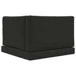 vidaXL Coussin de canapé d'extérieur 3 Pièces Noir Polyester