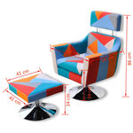 Vidaxl fauteuil tv avec design de patchwork tissu