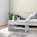Vidaxl table basse blanc 68x50x38 cm aggloméré